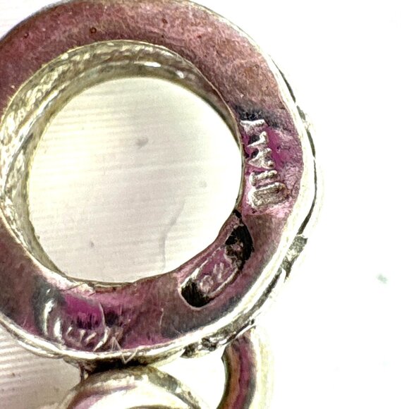 VTG Mom Slide Charm Pendant Pink Sparkles Sterling Silver 925 1.25" Length - Picture 7 of 11